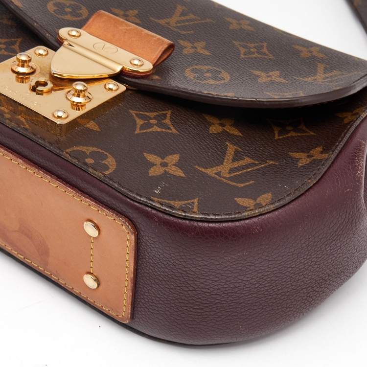 Pre Owned Louis Vuitton Bordeaux Monogram Canvas and Leather Eden PM Bag