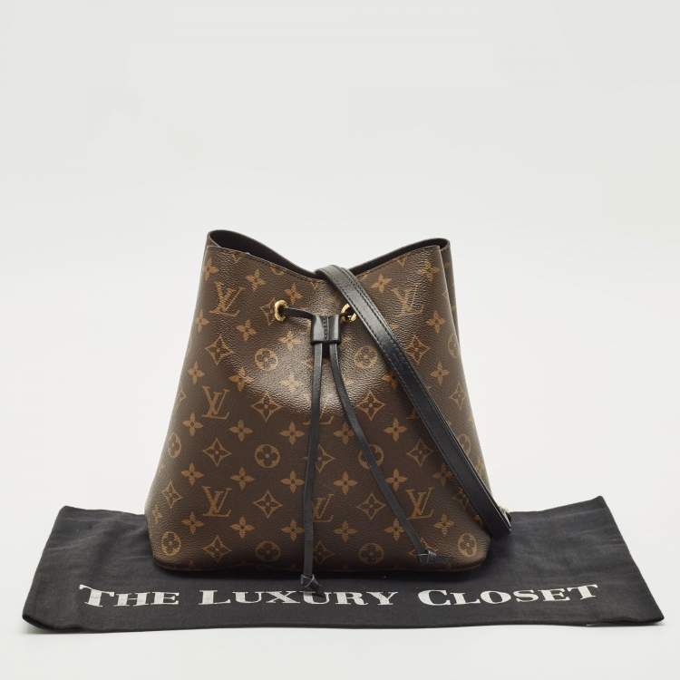 Pre Owned Louis Vuitton Black Monogram Canvas NeoNoe MM Bag