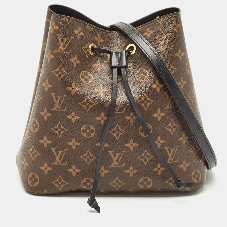 Pre Owned Louis Vuitton Black Monogram Canvas NeoNoe MM Bag