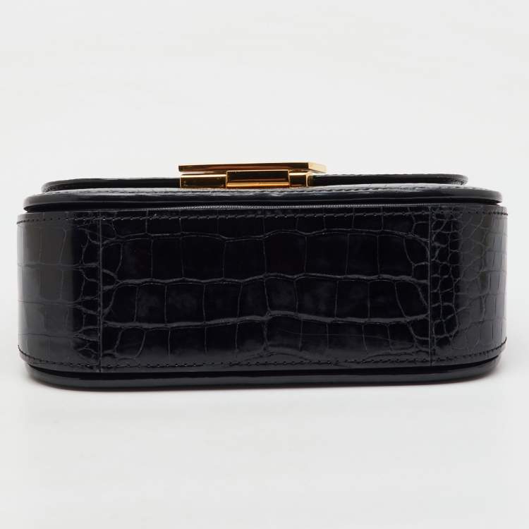 Pre Owned Louis Vuitton Black Alligator Vivienne Bag