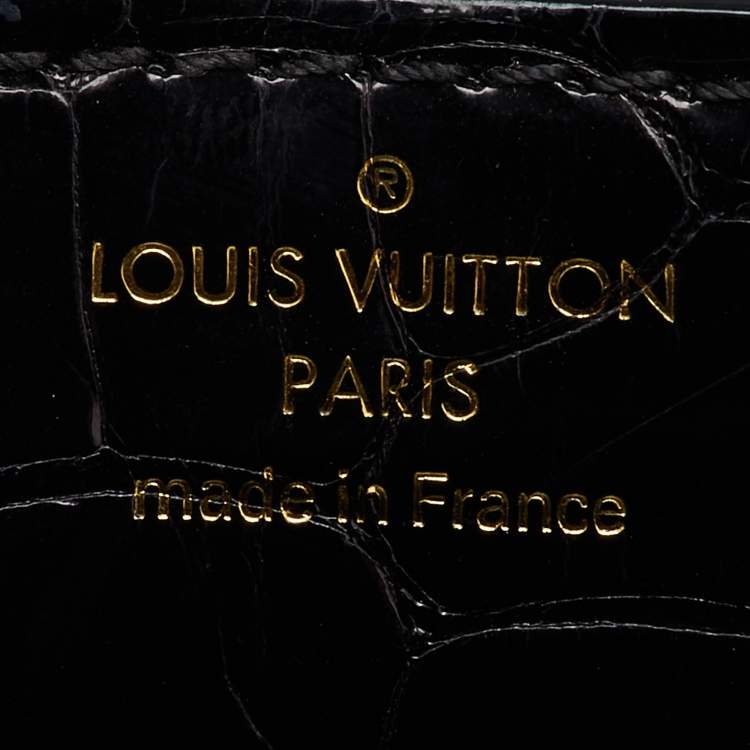 Pre Owned Louis Vuitton Black Alligator Vivienne Bag