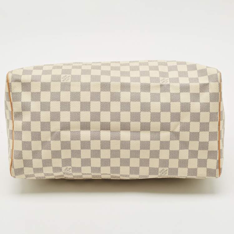 Pre Owned Louis Vuitton Damier Azur Canvas Speedy 35 Bag