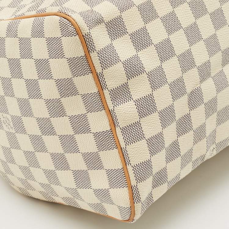 Pre Owned Louis Vuitton Damier Azur Canvas Speedy 35 Bag