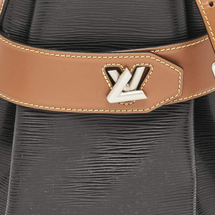 Pre Owned Louis Vuitton Black/Brown Epi Leather Twist Bucket Bag