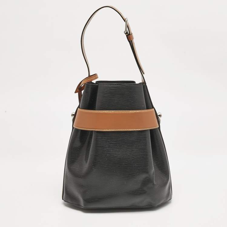 Pre Owned Louis Vuitton Black/Brown Epi Leather Twist Bucket Bag