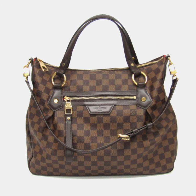 Pre Owned Louis Vuitton Damier Ebene Canvas Evora MM Shoulder Bag