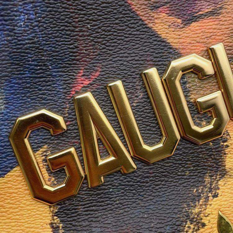 Pre Owned Louis Vuitton Blue Multicolor Monogram Masters Gauguin Neverfull MM Tote Bag