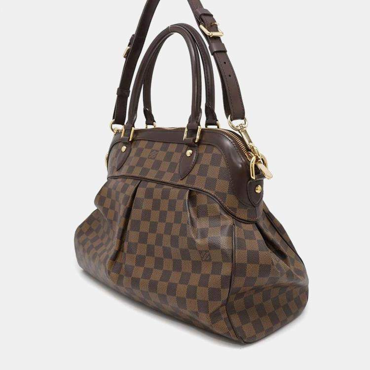 Pre Owned Louis Vuitton Red Damier Ebene Canvas Trevi GM Shoulder Bag