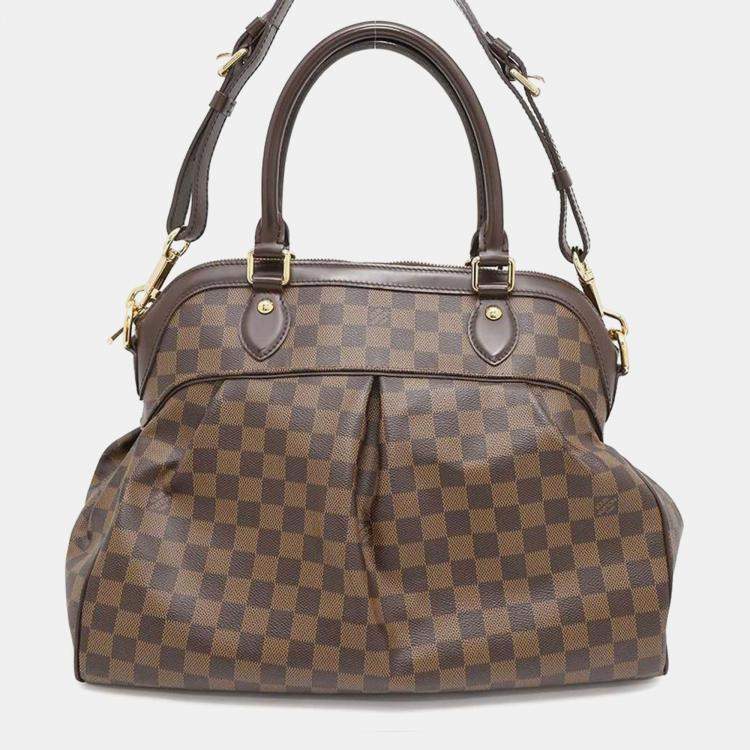 Pre Owned Louis Vuitton Red Damier Ebene Canvas Trevi GM Shoulder Bag