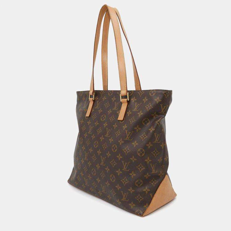 Pre Owned Louis Vuitton Brown Monogram Canvas Cabas Mezzo Tote Bag