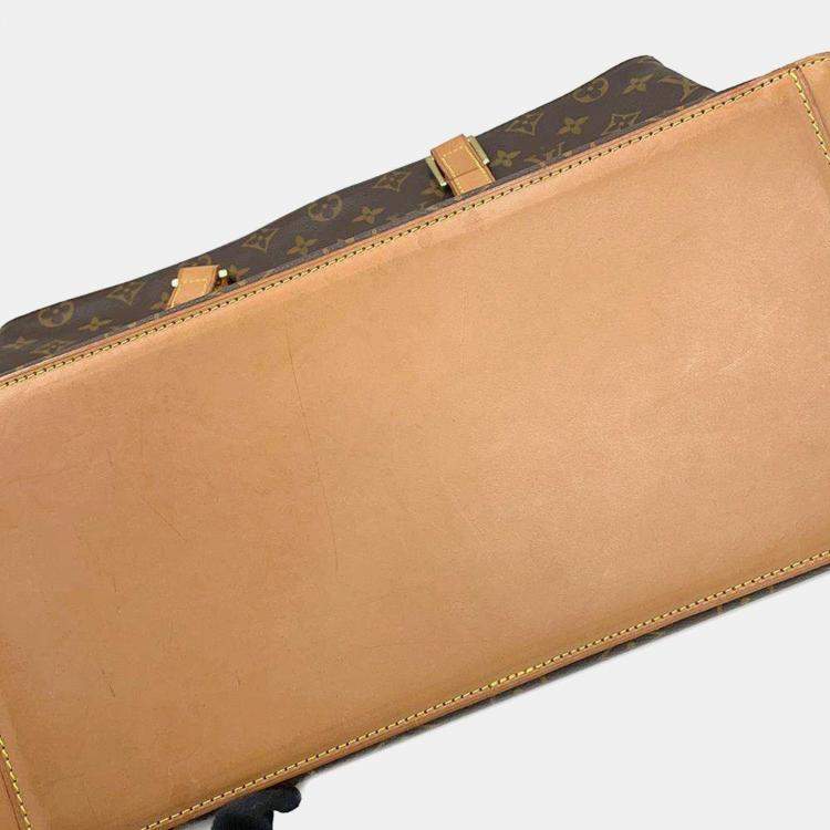 Pre Owned Louis Vuitton Brown Monogram Canvas Cabas Mezzo Tote Bag