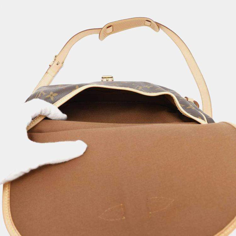 Pre Owned Louis Vuitton Brown Monogram Canvas Saumur 30 Shoulder Bag