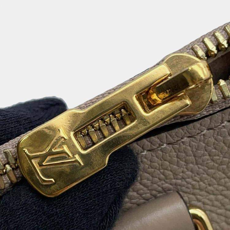 Pre Owned Louis Vuitton Tourterelle Monogram Empreinte Leather Speedy Bandouliere 25 Satchel Bag