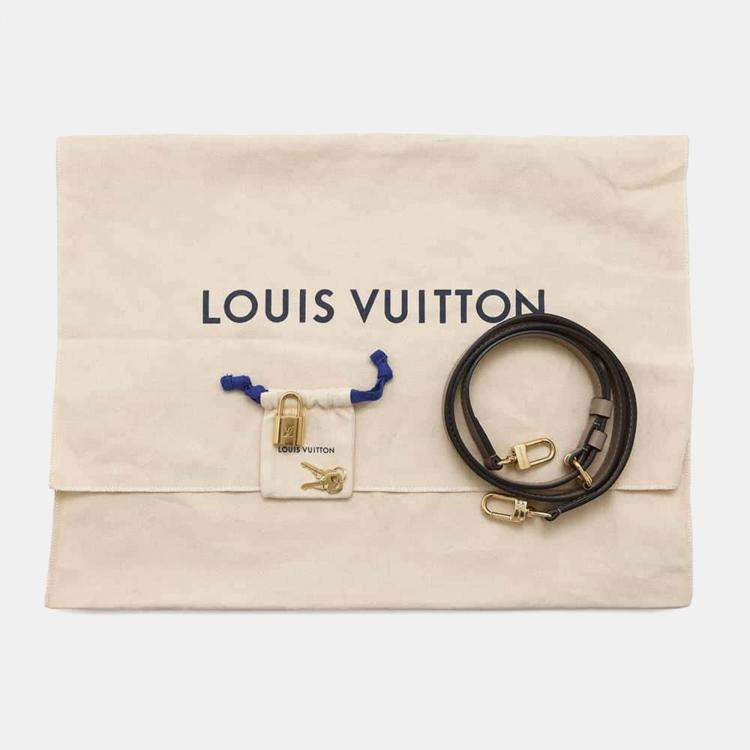 Pre Owned Louis Vuitton Tourterelle Monogram Empreinte Leather Speedy Bandouliere 25 Satchel Bag