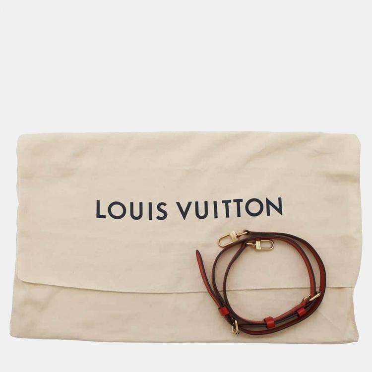 Pre Owned Louis Vuitton Blue/Red Monogram Denim Speedy Bandouliere 30 Handbag