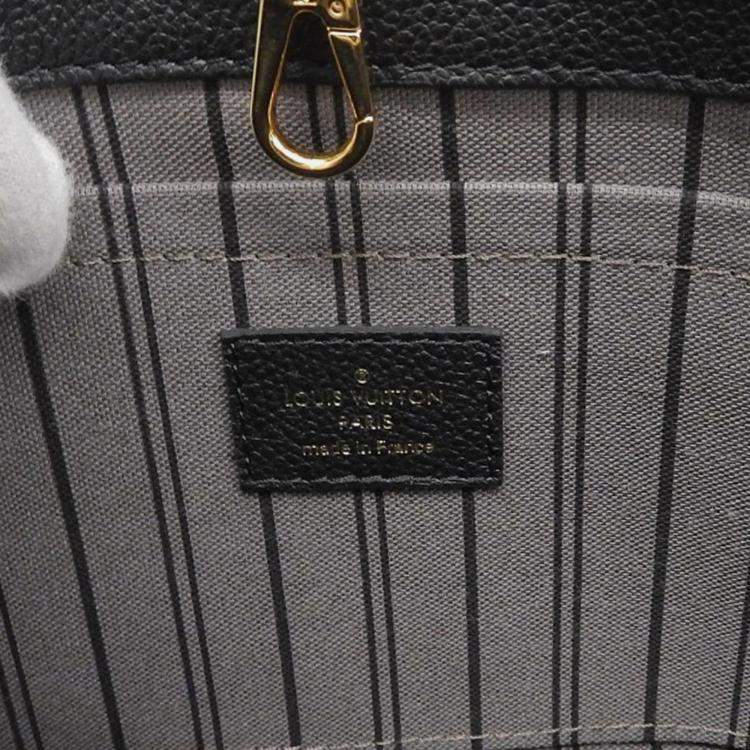 Pre Owned Louis Vuitton Black Leather Monogram Empreinte Montaigne BB Handbag