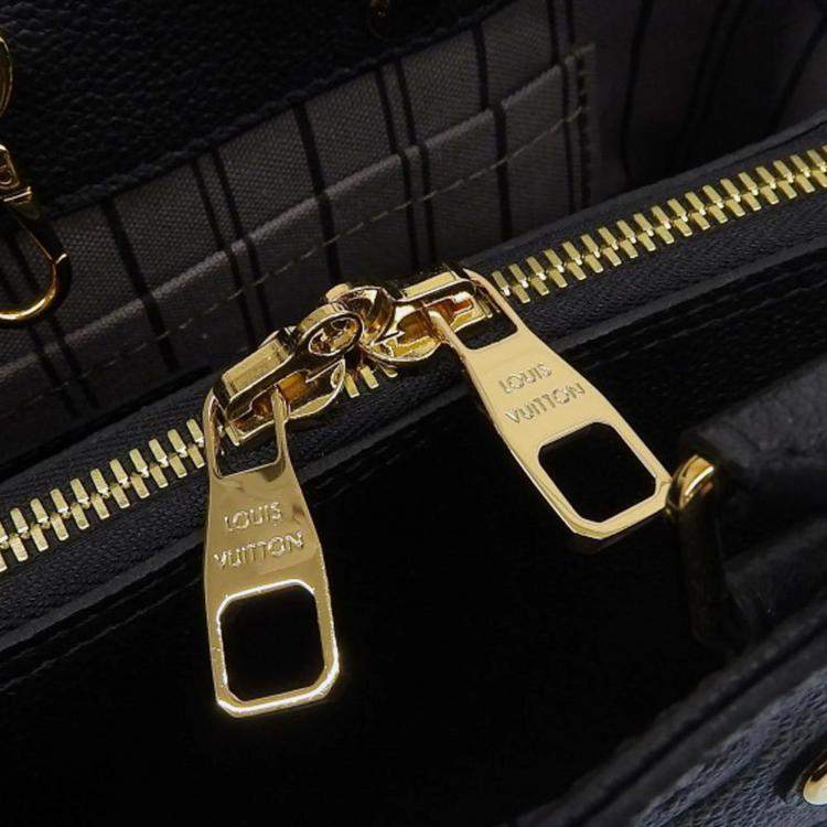 Pre Owned Louis Vuitton Black Leather Monogram Empreinte Montaigne BB Handbag