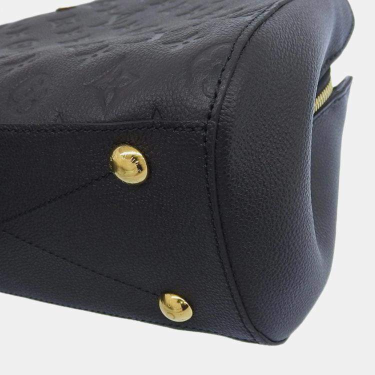 Pre Owned Louis Vuitton Black Leather Monogram Empreinte Montaigne BB Handbag