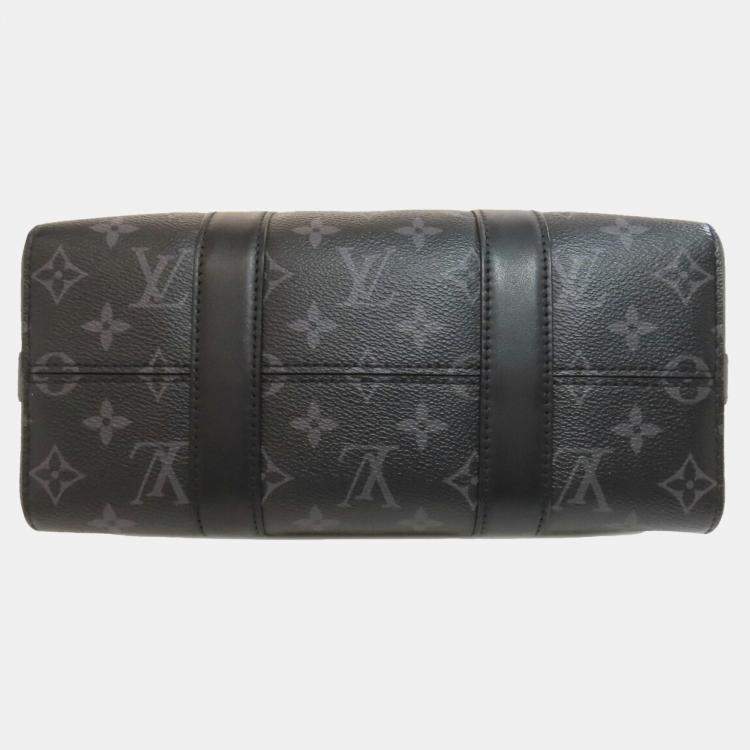Pre Owned Louis Vuitton Noir Monogram Canvas City Keepall Bag 