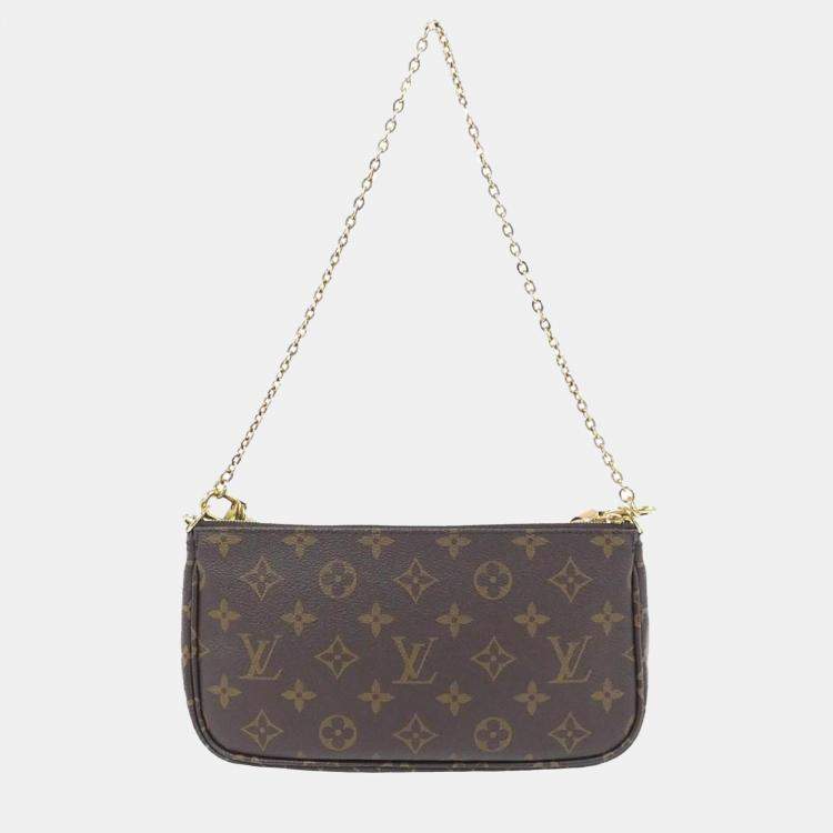 Pre Owned Louis Vuitton Brown Monogram Canvas Multi Pochette Accessoires Shoulder Bag