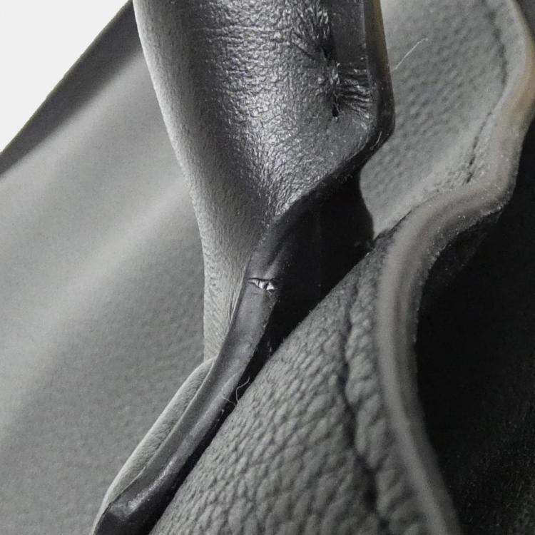 Pre Owned Louis Vuitton Black Monogram Leather On My Side MM Handbag