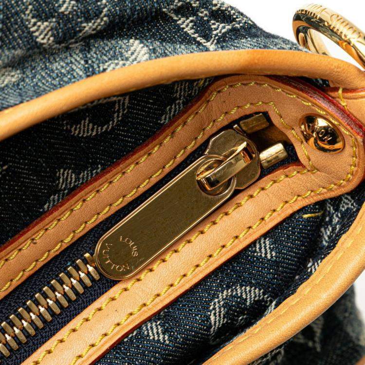 Pre Owned Louis Vuitton Indigo Blue Canvas Denim Porte Epaule Raye Cabas GM Handbag