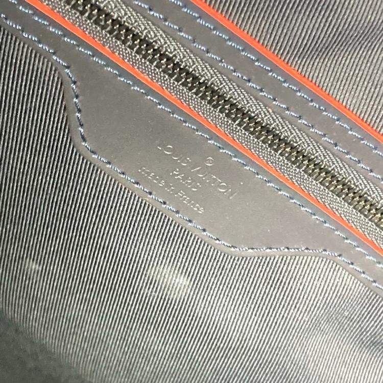 Pre Owned Louis Vuitton Navy Monogram Canvas Ink Upside Down Keepall Bandouliere 50 Travel Bag