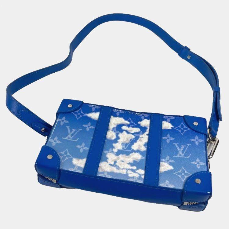 Pre Owned Louis Vuitton Blue Monogram Canvas Clouds Soft Trunk