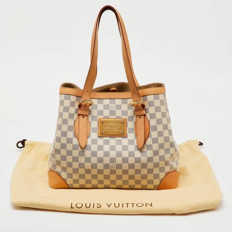 Pre Owned Louis Vuitton Damier Azur Canvas Hampstead MM Bag
