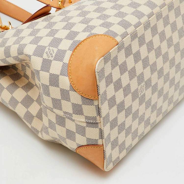Pre Owned Louis Vuitton Damier Azur Canvas Hampstead MM Bag