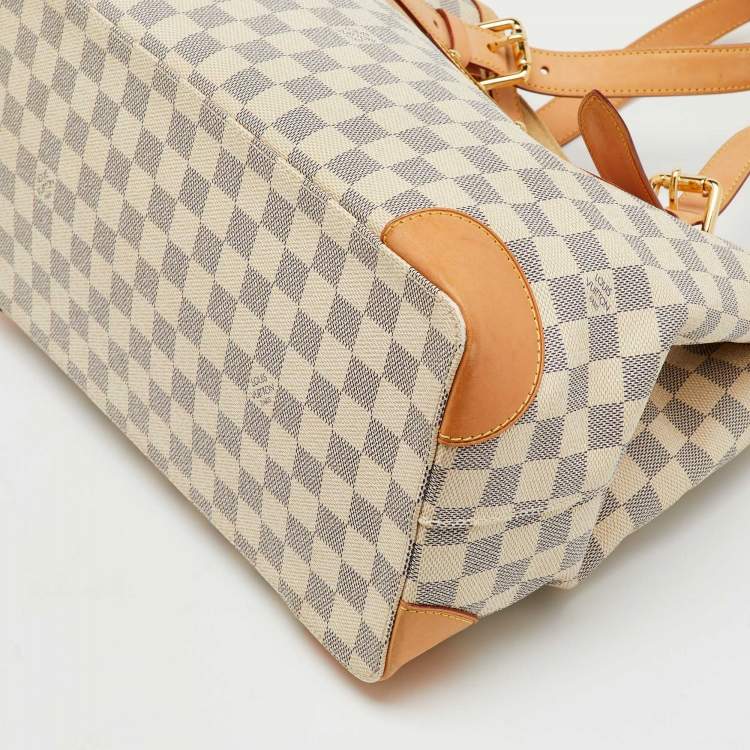 Pre Owned Louis Vuitton Damier Azur Canvas Hampstead MM Bag