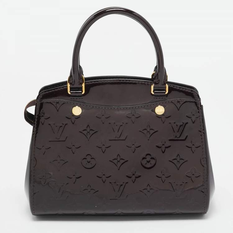 Pre Owned Louis Vuitton Amarante Monogram Vernis Brea PM NM Bag