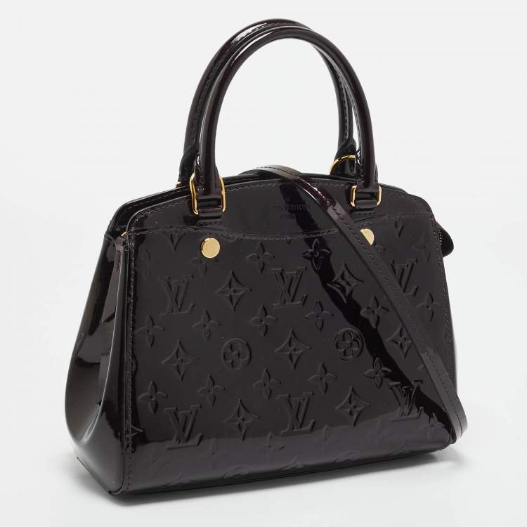 Pre Owned Louis Vuitton Amarante Monogram Vernis Brea PM NM Bag