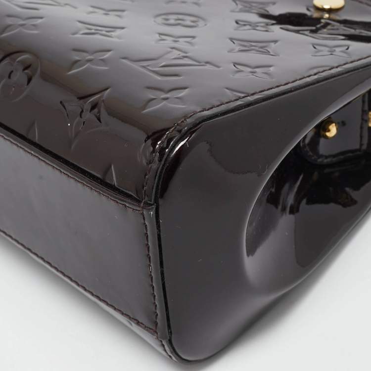 Pre Owned Louis Vuitton Amarante Monogram Vernis Brea PM NM Bag