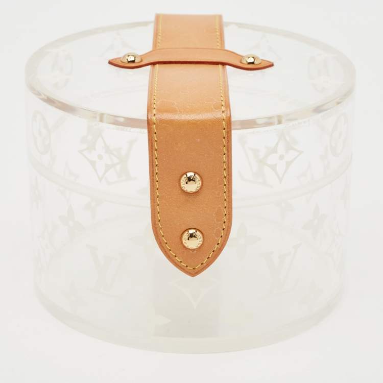 Pre Owned Louis Vuitton Clear Monogram Plexiglass Box Scott