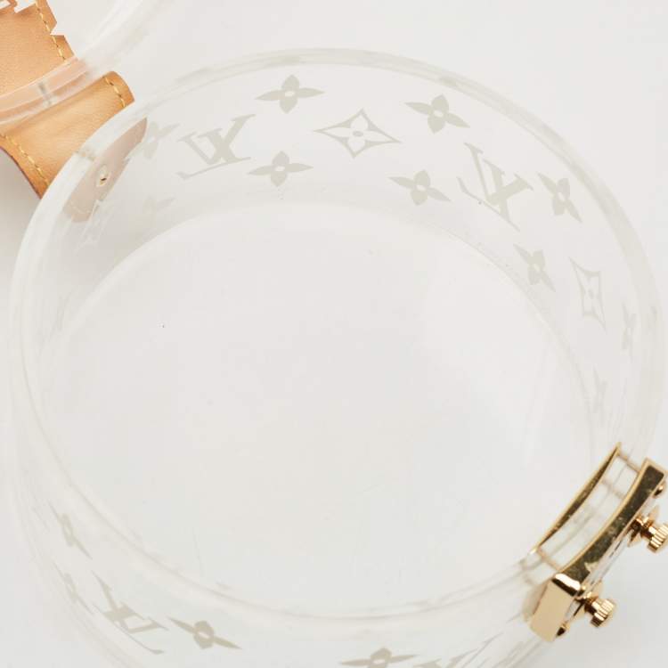 Pre Owned Louis Vuitton Clear Monogram Plexiglass Box Scott