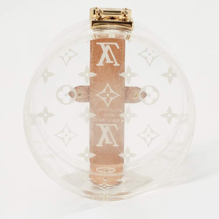 Pre Owned Louis Vuitton Clear Monogram Plexiglass Box Scott