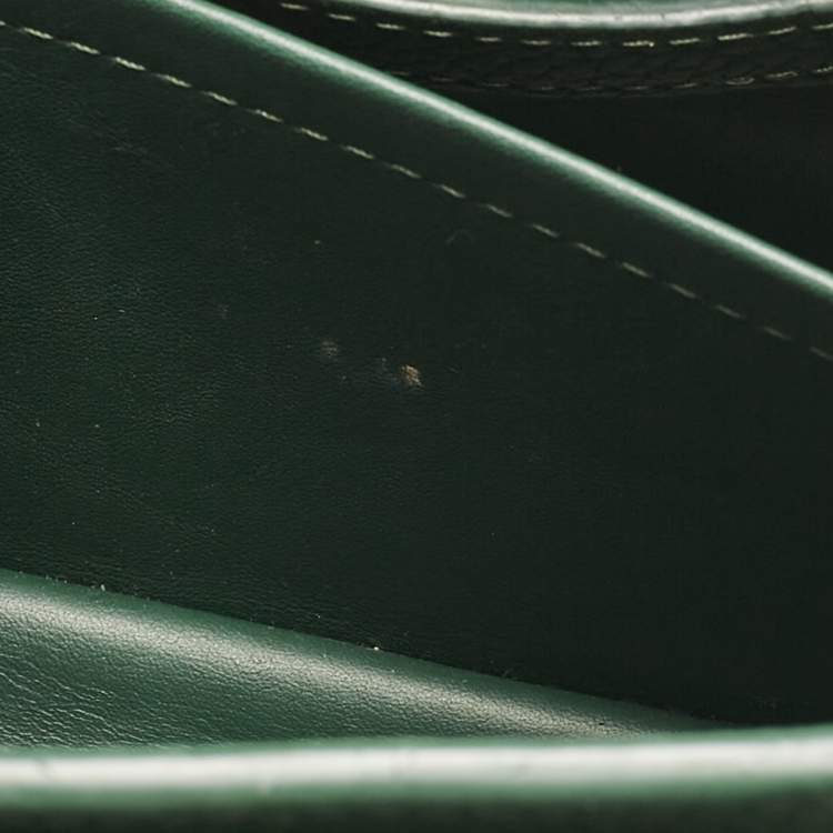 Pre Owned Louis Vuitton Green/Beige Leather and Python Capucines Mini Bag