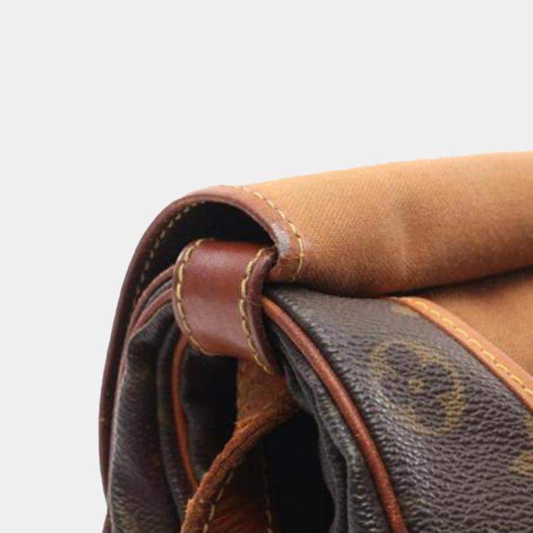 Pre Owned Louis Vuitton Brown Monogram Canvas Saumur 35 Shoulder Bag
