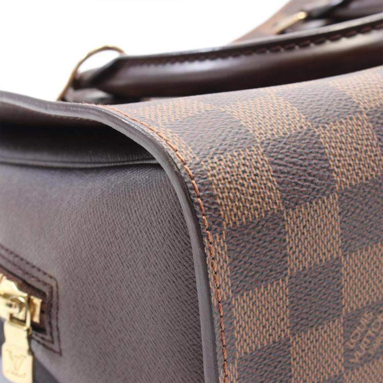 Pre Owned Louis Vuitton Brown Damier Ebene Triana Handbag