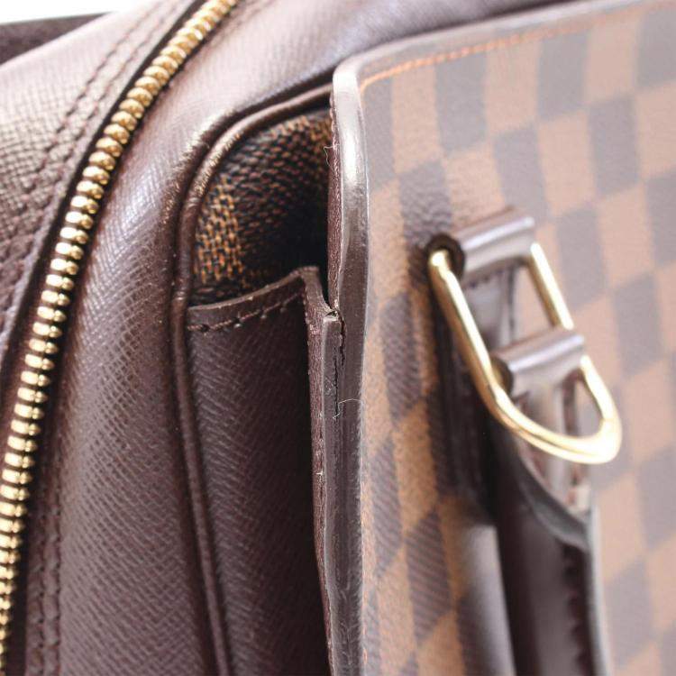 Pre Owned Louis Vuitton Brown Damier Ebene Triana Handbag