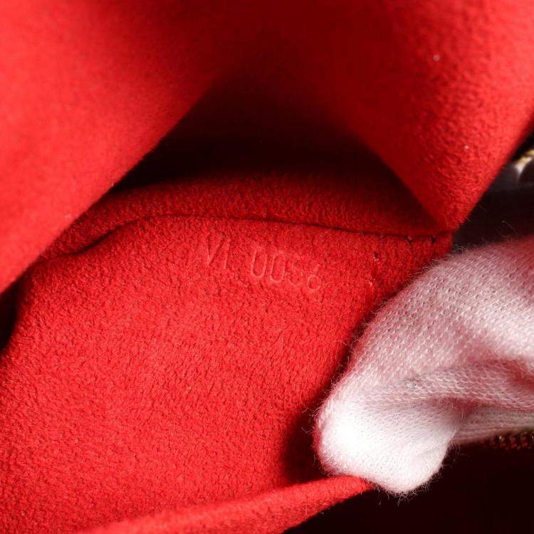 Pre Owned Louis Vuitton Brown Damier Ebene Triana Handbag