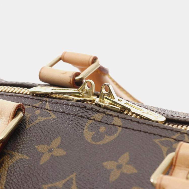 Pre Owned Louis Vuitton Brown Monogram Leather Keepall 45 Travel Bag
