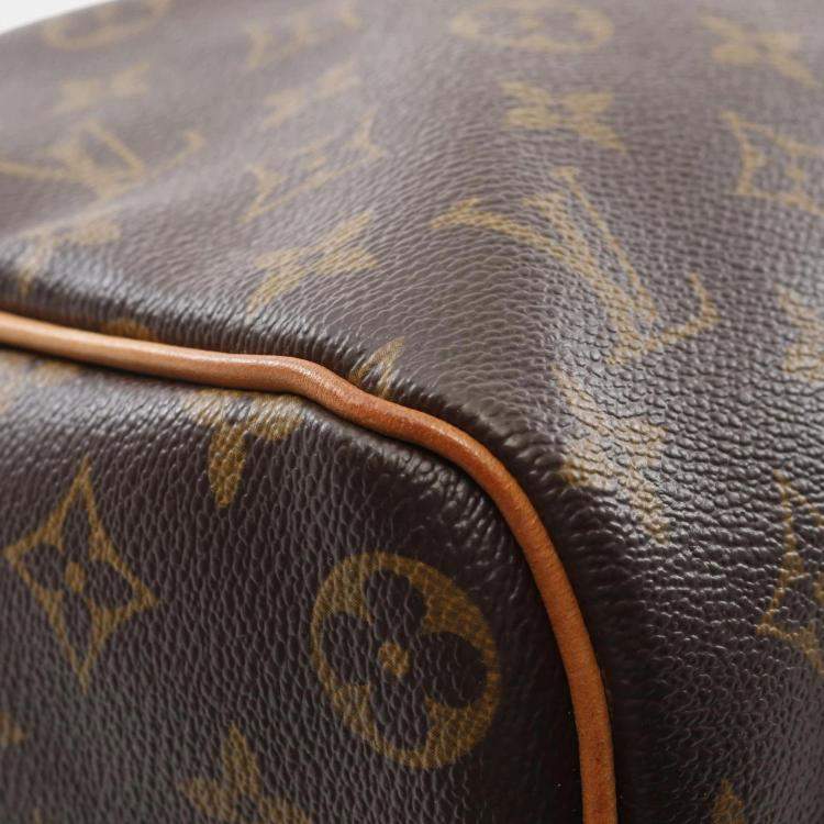 Pre Owned Louis Vuitton Brown Monogram Leather Keepall 45 Travel Bag