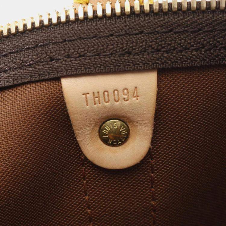 Pre Owned Louis Vuitton Brown Monogram Leather Keepall 45 Travel Bag