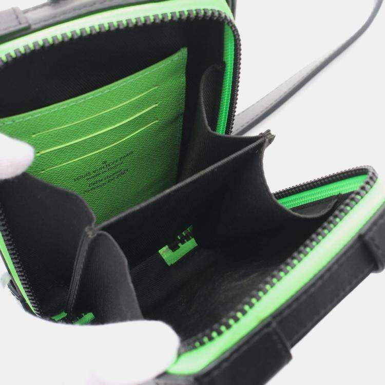 Pre Owned  Louis Vuitton Black Brown Monogram Macassar Soft Trunk Phone Box Bag