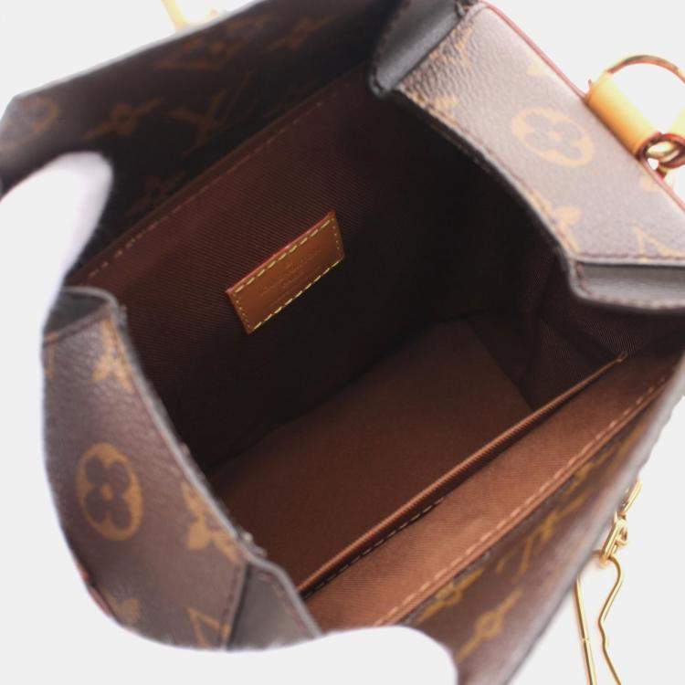 Pre Owned Louis Vuitton Brown Monogram Leather Milk Box Shoulder Bag