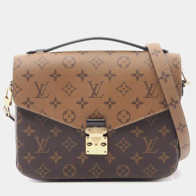 Pre Owned Louis Vuitton Monogram Reverse Pochette Metis MM Crossbody Bag