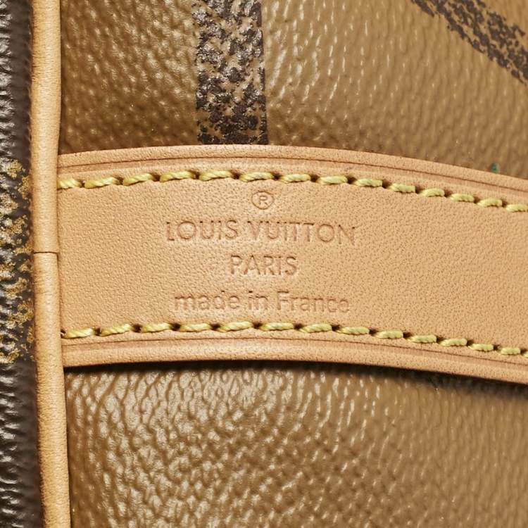 Pre Owned Louis Vuitton Giant Monogram Reverse Canvas Speedy Bandouliere 30 Bag