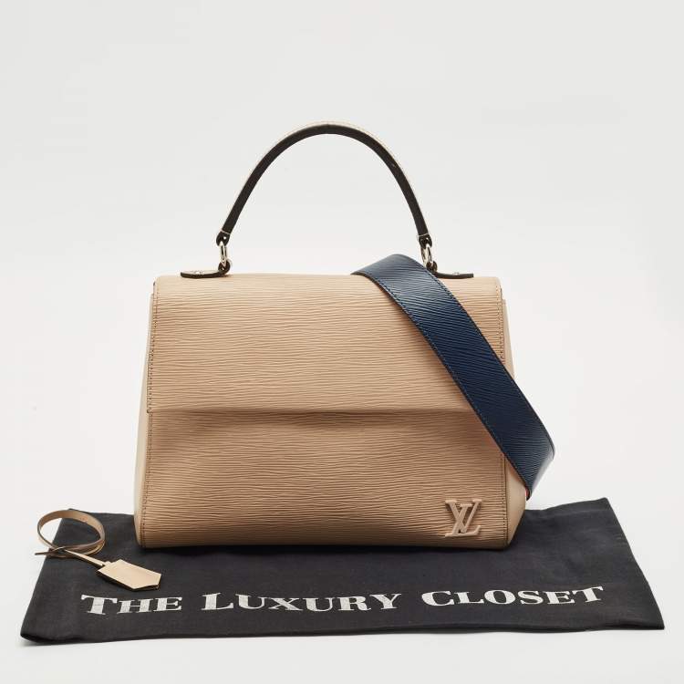 Pre Owned Louis Vuitton Beige Epi Leather Cluny MM Bag